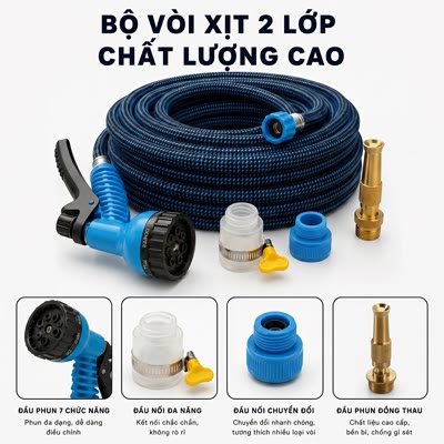 Bộ vòi xịt nền trắng